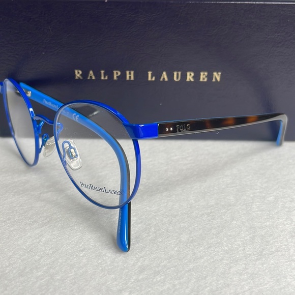 NEW Polo Ralph Lauren Blue Glasses with Case, Box, and Lens Cloth - Picture 12 of 15
